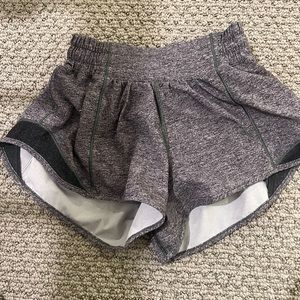 Lululemon size 2 gray hotty hot shorts
